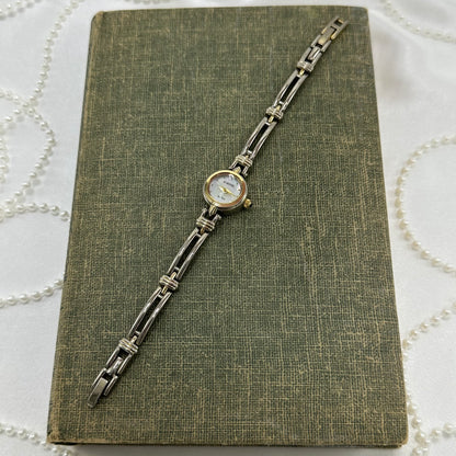 Two-Tone Rumours Watch with Mother of Pearl Dial and Black Jewel Crown