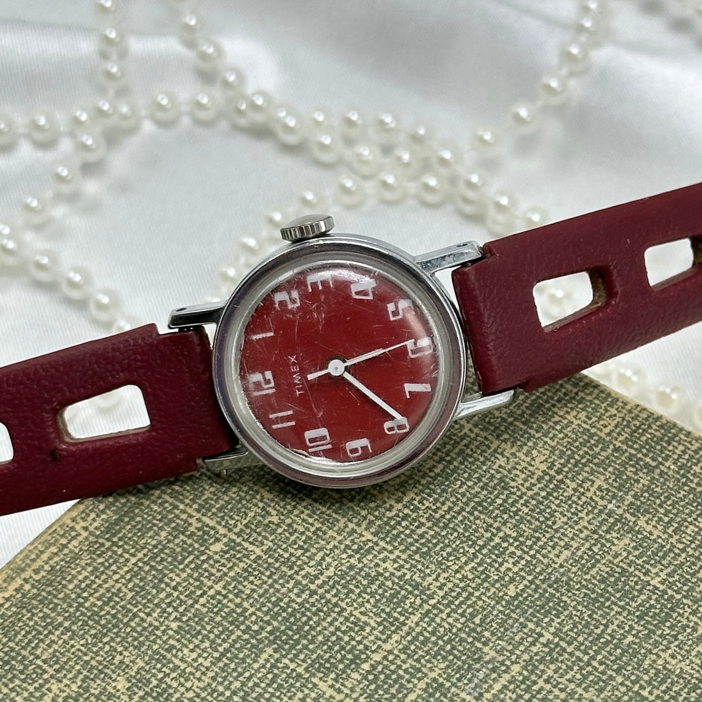 1970's Red Timex Wind-Up Watch