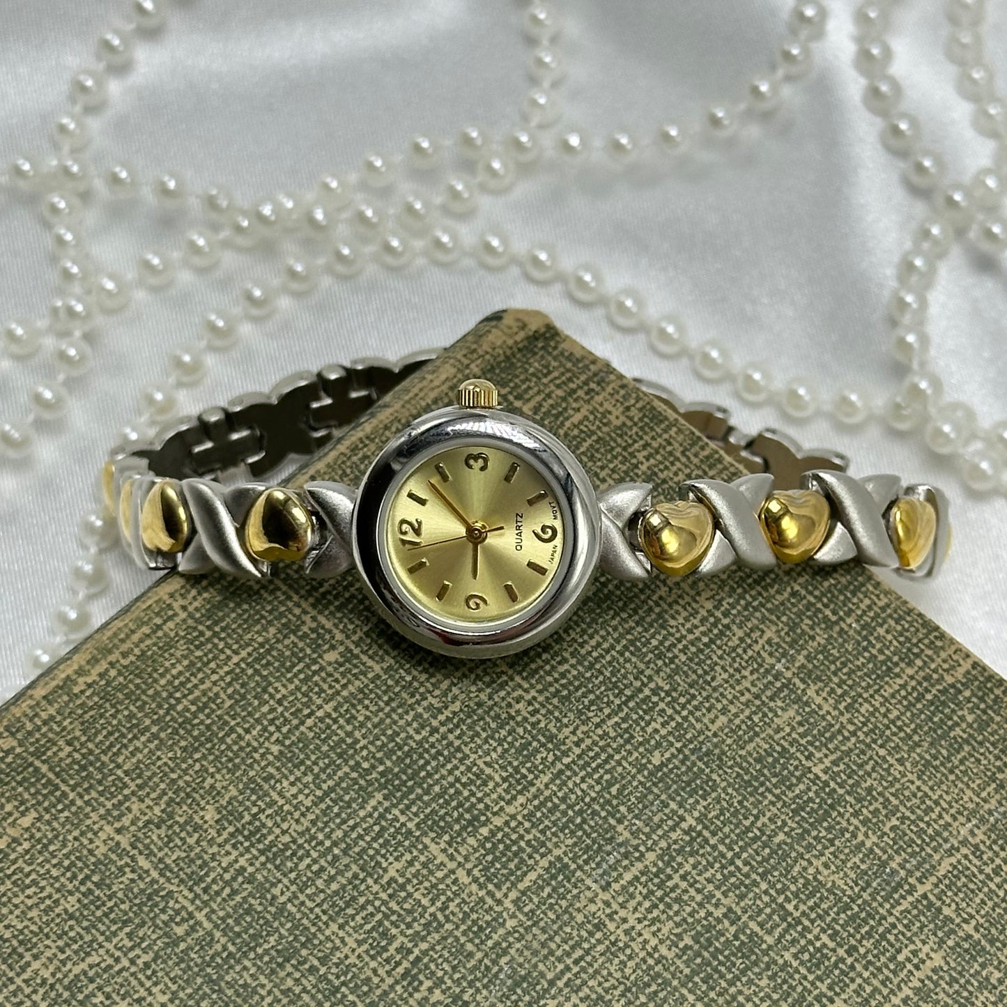 Two-Tone Heart Watch
