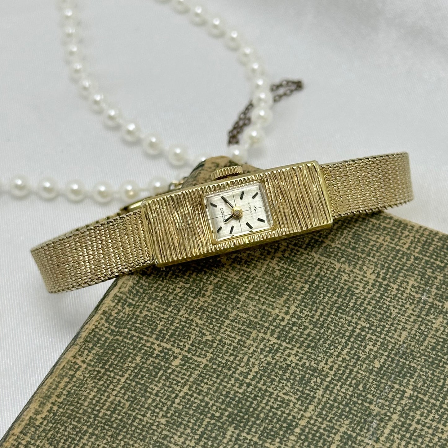 Slender Gold Vintage Seiko Wind-Up Watch