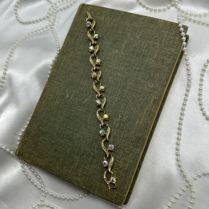 Vintage Gold Iridescent AB Bracelet