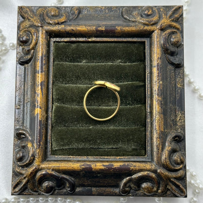 Pink Flower Gold Bypass Ring