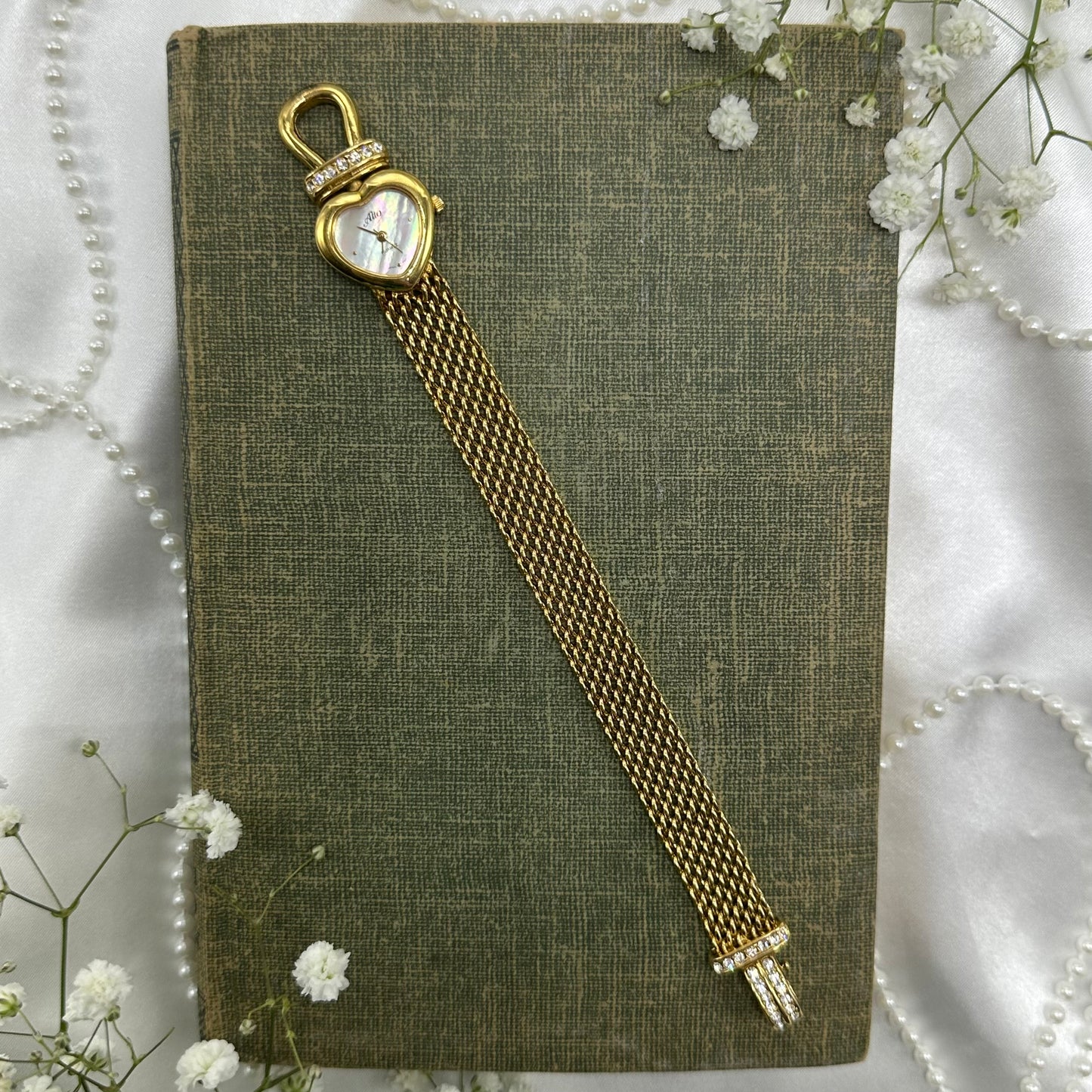 Mother of Pearl Heart Dial Watch