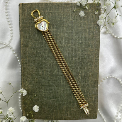 Mother of Pearl Heart Dial Watch