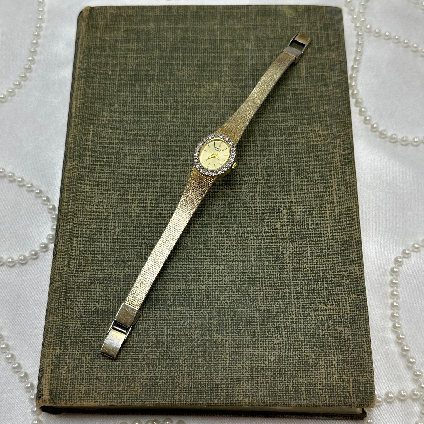 Dainty Gold Diamanté Caravelle Watch