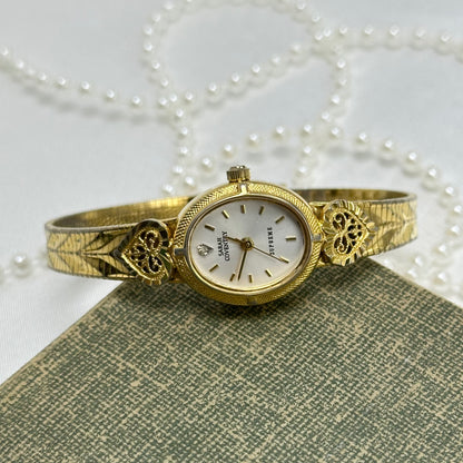 Gold Vintage Sarah Coventry Heart Watch