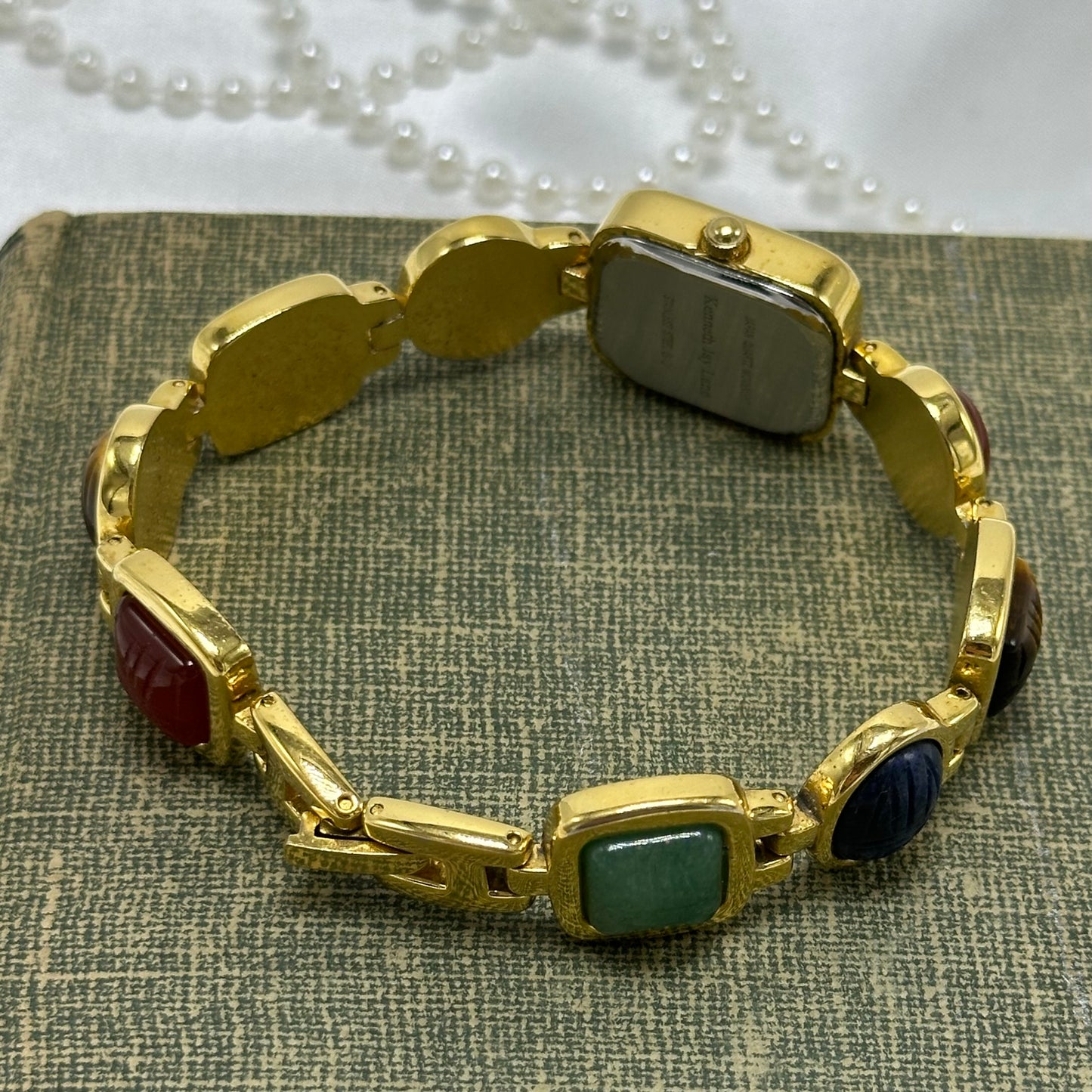 Gold Kenneth Jay Lane Scarab Watch