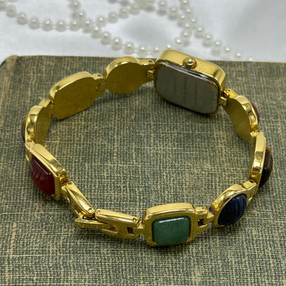 Gold Kenneth Jay Lane Scarab Watch