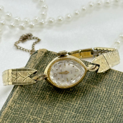 Vintage 1950's Gold Wind-Up Helbros Cocktail Watch