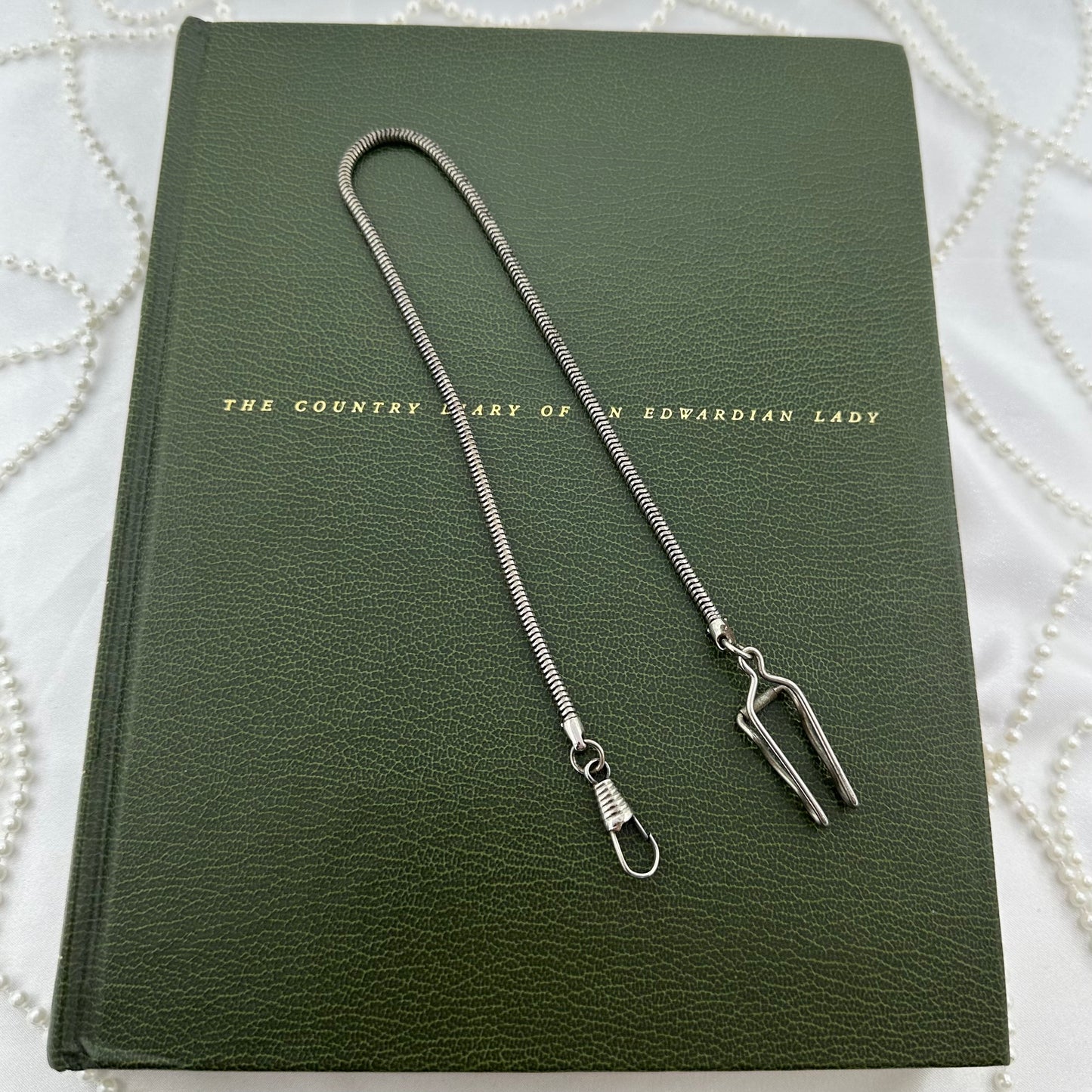 Vintage Silver Watch Chain with Pocket Watch or Fob Clip
