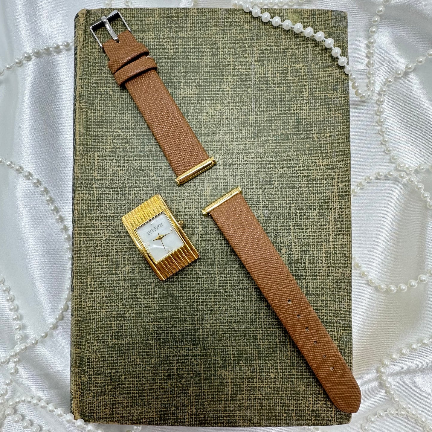 Vintage Gold Joan Rivers Classics Watch with Brown Band