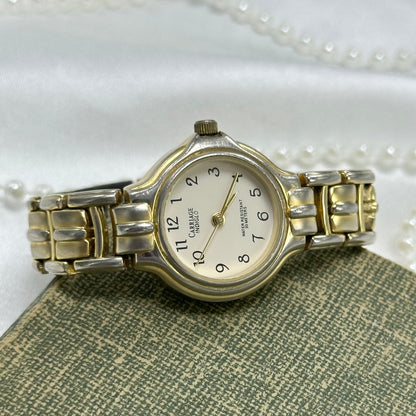 Two-Tone Carriage Indiglo Watch with Glow Dial