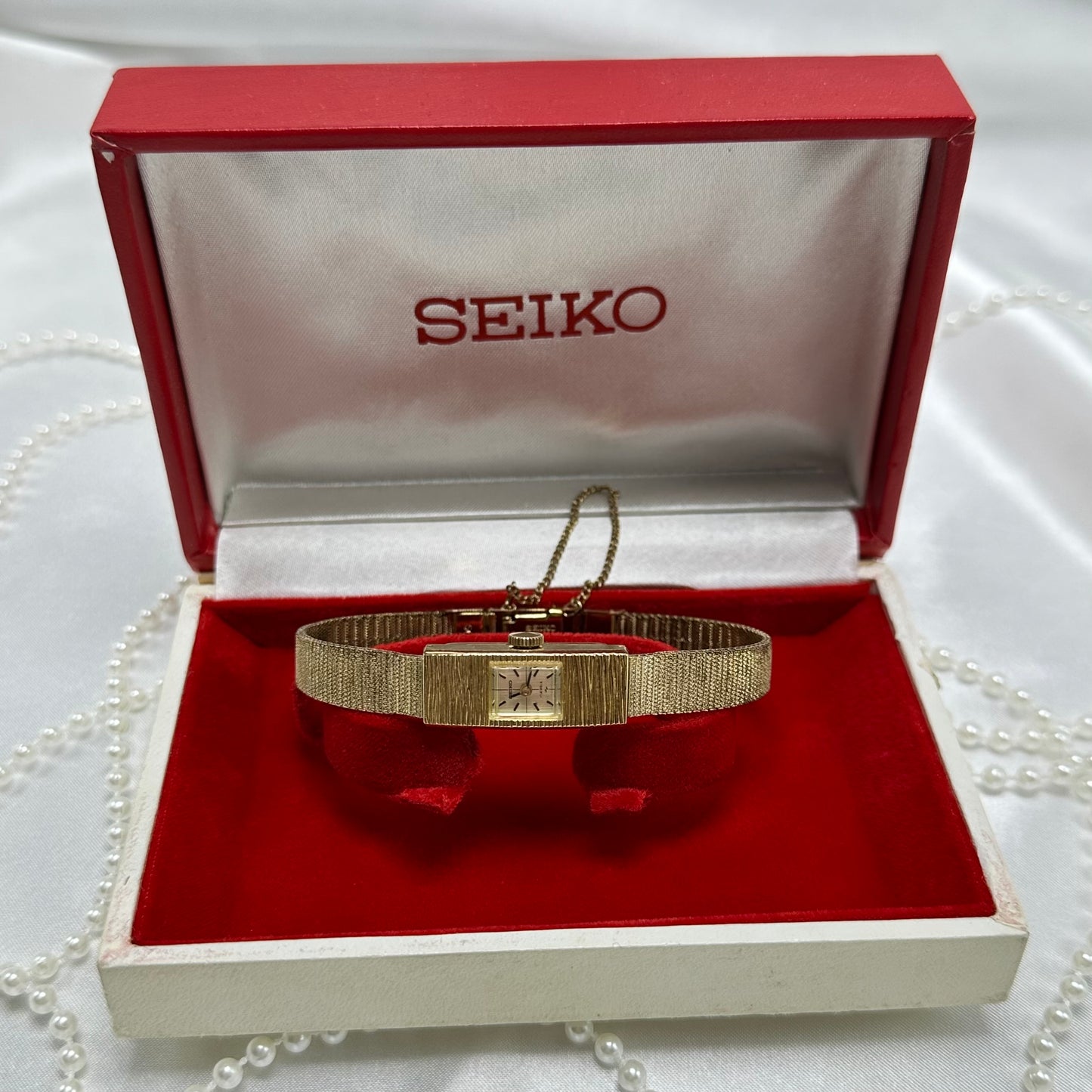 Slender Gold Vintage Seiko Wind-Up Watch