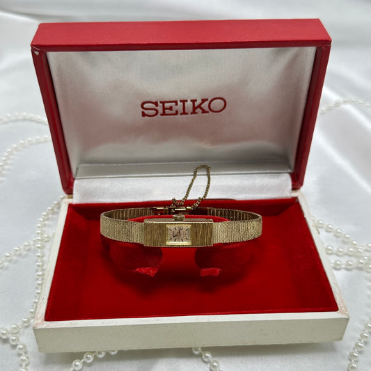 Slender Gold Vintage Seiko Wind-Up Watch