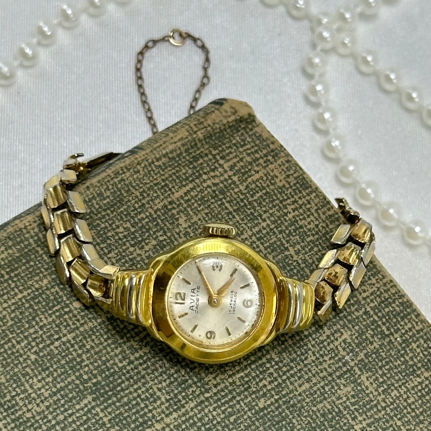 Dainty Vintage Gold Wind-Up AVIA Watch