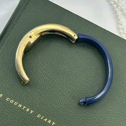 1980's Navy and Gold Cuff Watch