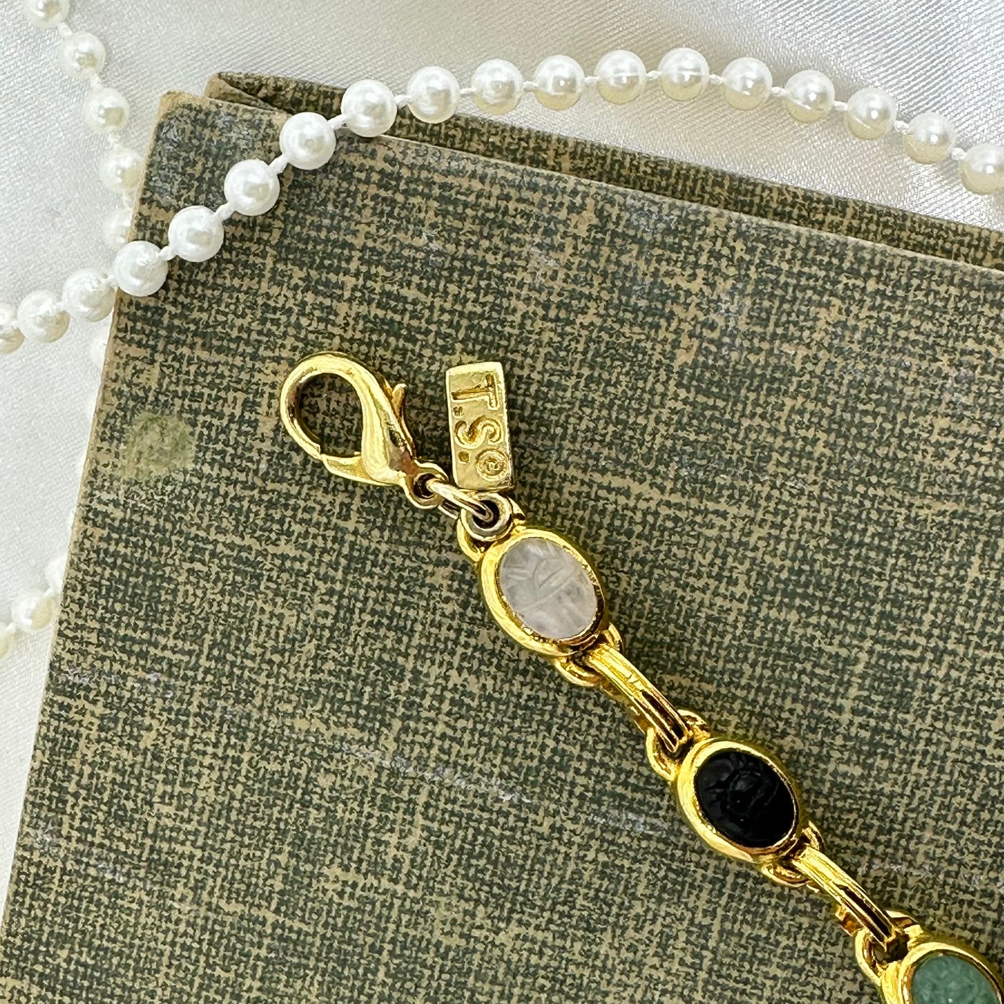 Vintage Gold Scarab Bracelet
