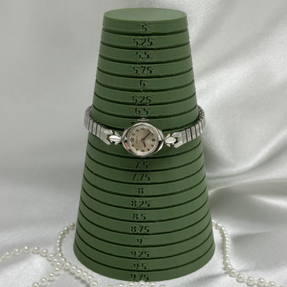 Dainty 10k RGP Silver Benrus Wind-Up Watch