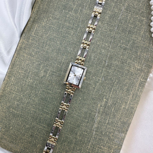 Classic Anne Klein two-tone watch with bracelet, clasp band.&nbsp;
