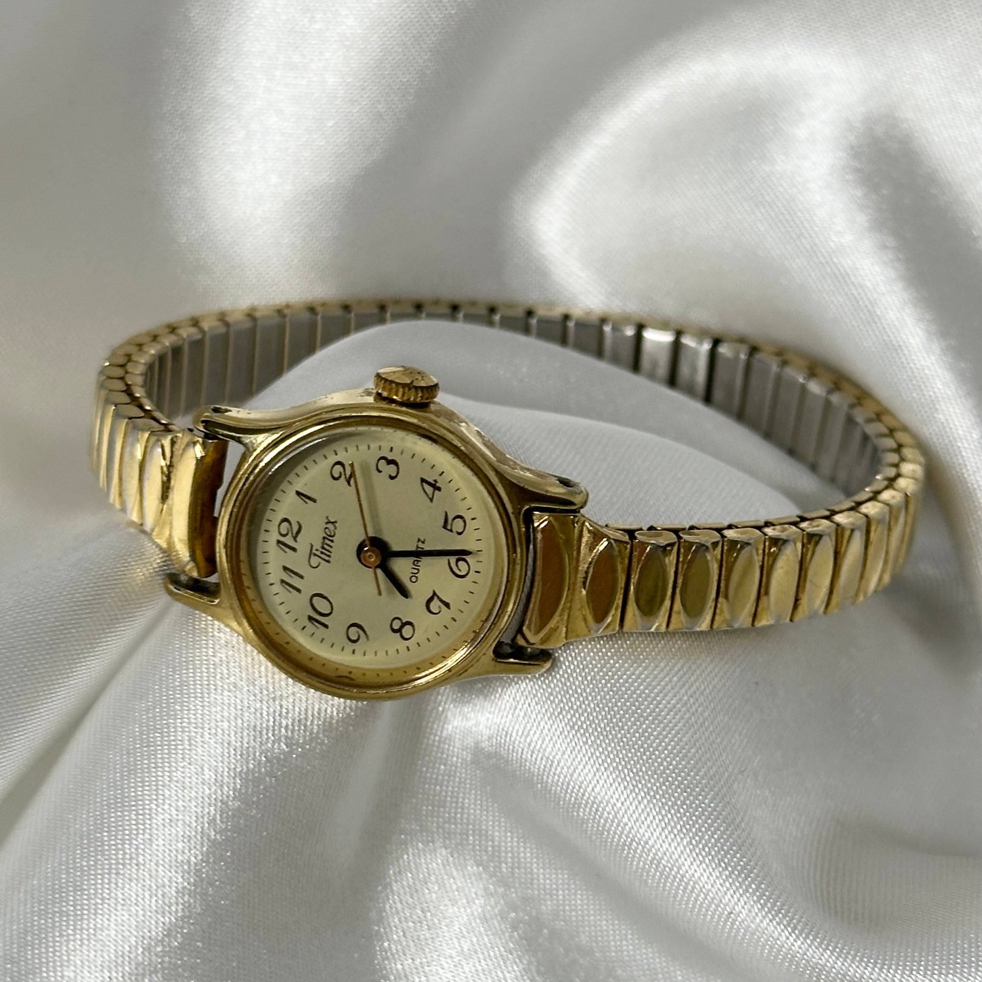 Classic Gold Timex Round Dial Watch