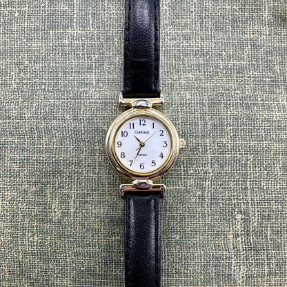 Classic Gold and Black Carriage Watch