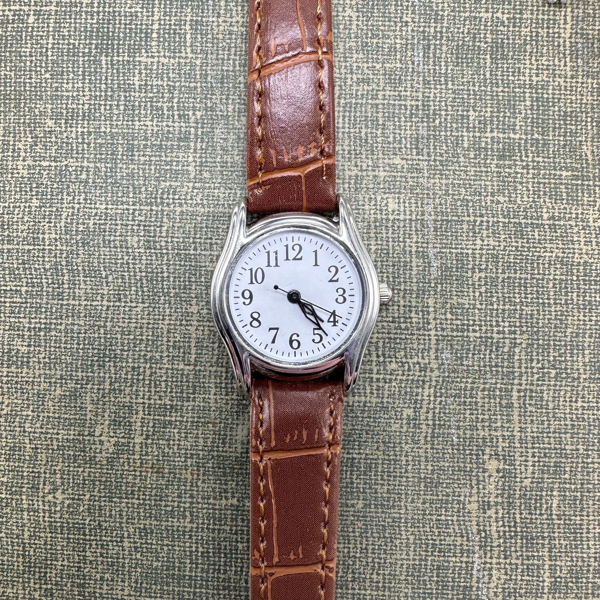 Classic Silver and Brown Watch