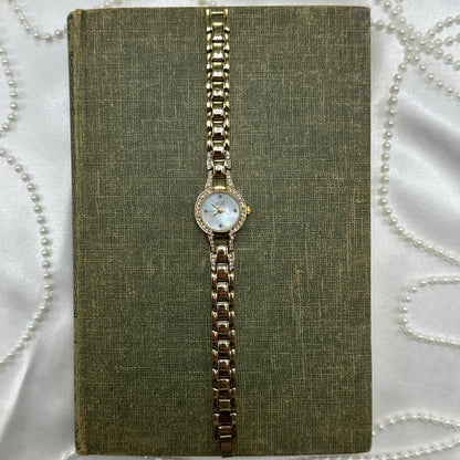 Gold Watch with Mother of Pearl Dial