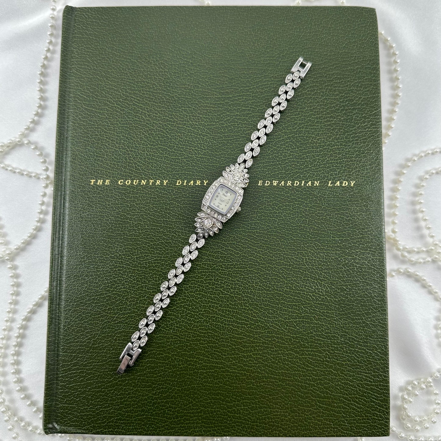Elegant Crystal Silver Vivani Watch