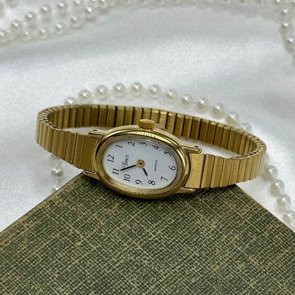 Classic Oval Dial Gold Timex Watch