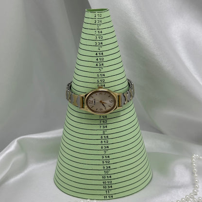 Two-Tone Oval Dial Timex Watch