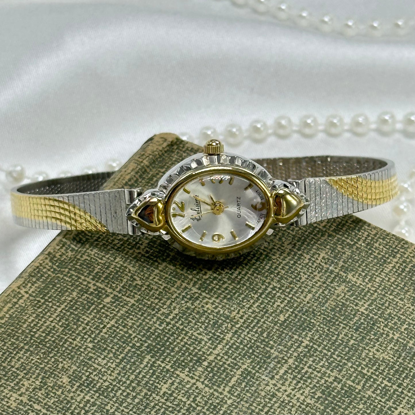 Two-Tone Bubble Dial Belisimo Heart Watch