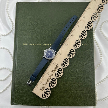 1970's Dark Blue Timex Wind-Up Watch