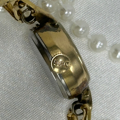 10k RGP Dainty Vintage Oval Dial Elgin 21 Jewels Wind-Up Cocktail Watch