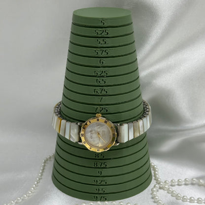 Mother of Pearl Abalone Gold Watch with Round Dial