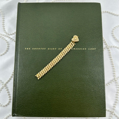 1940's Vintage Gold Sweetheart Bracelet with Hidden Heart Compartment