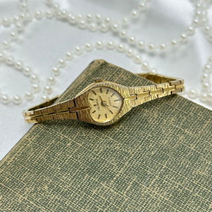 Dainty Gold Helbros Heart Watch