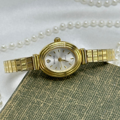 Gold Oval Dial Westclox Watch