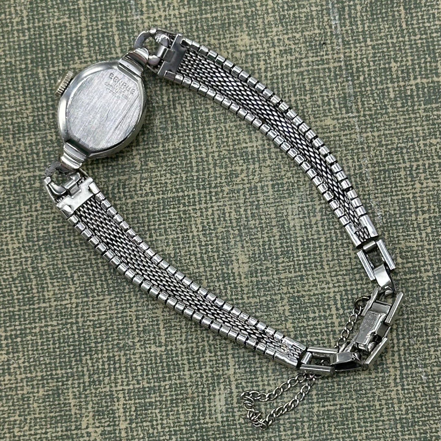 14k Gold Plated Silver 1950's Benrus Wind-Up Cocktail Watch