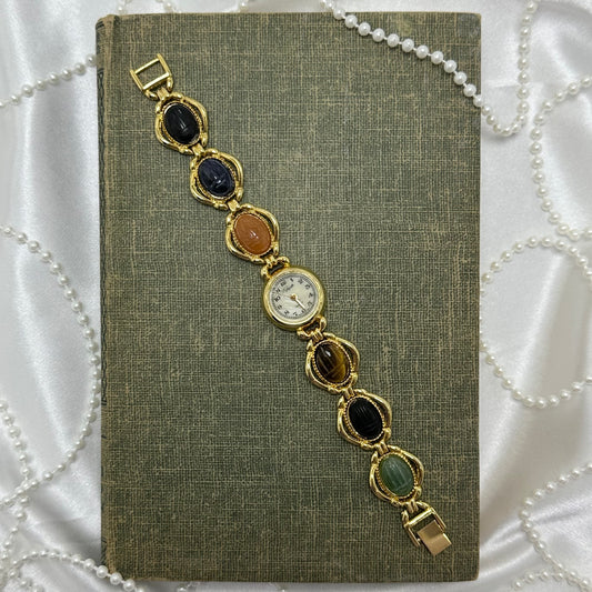 Vintage Gold Scarab Watch