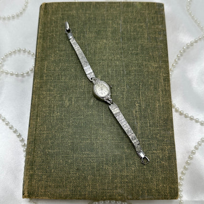 10k RGP Silver Wind-Up Hallmark by Waltham 1950's Cocktail Watch