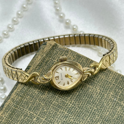 1962 10k RGP Teardrop Bulova Wind-Up Cocktail Watch