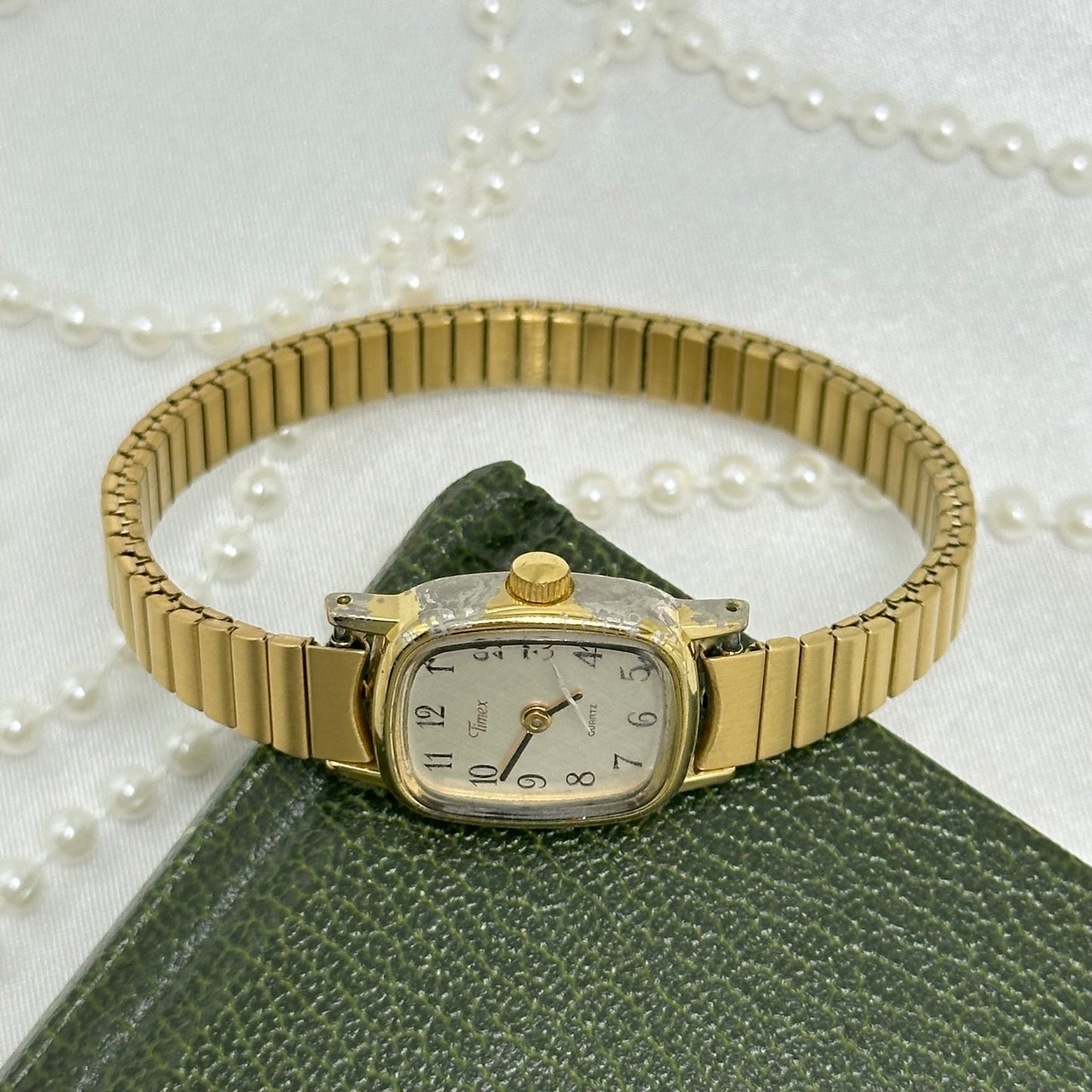 Classic Square Dial Gold Timex Watch