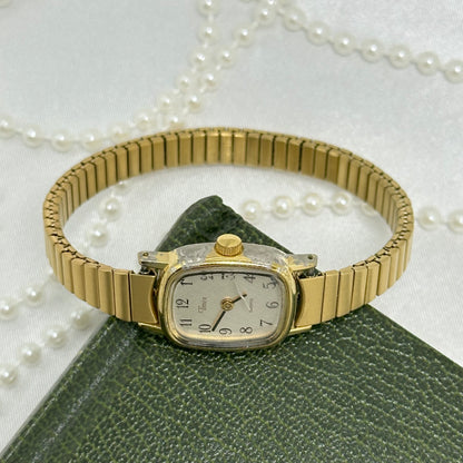 Classic Square Dial Gold Timex Watch