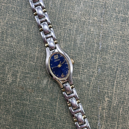 Dainty Two-Tone Blue Dial Seiko