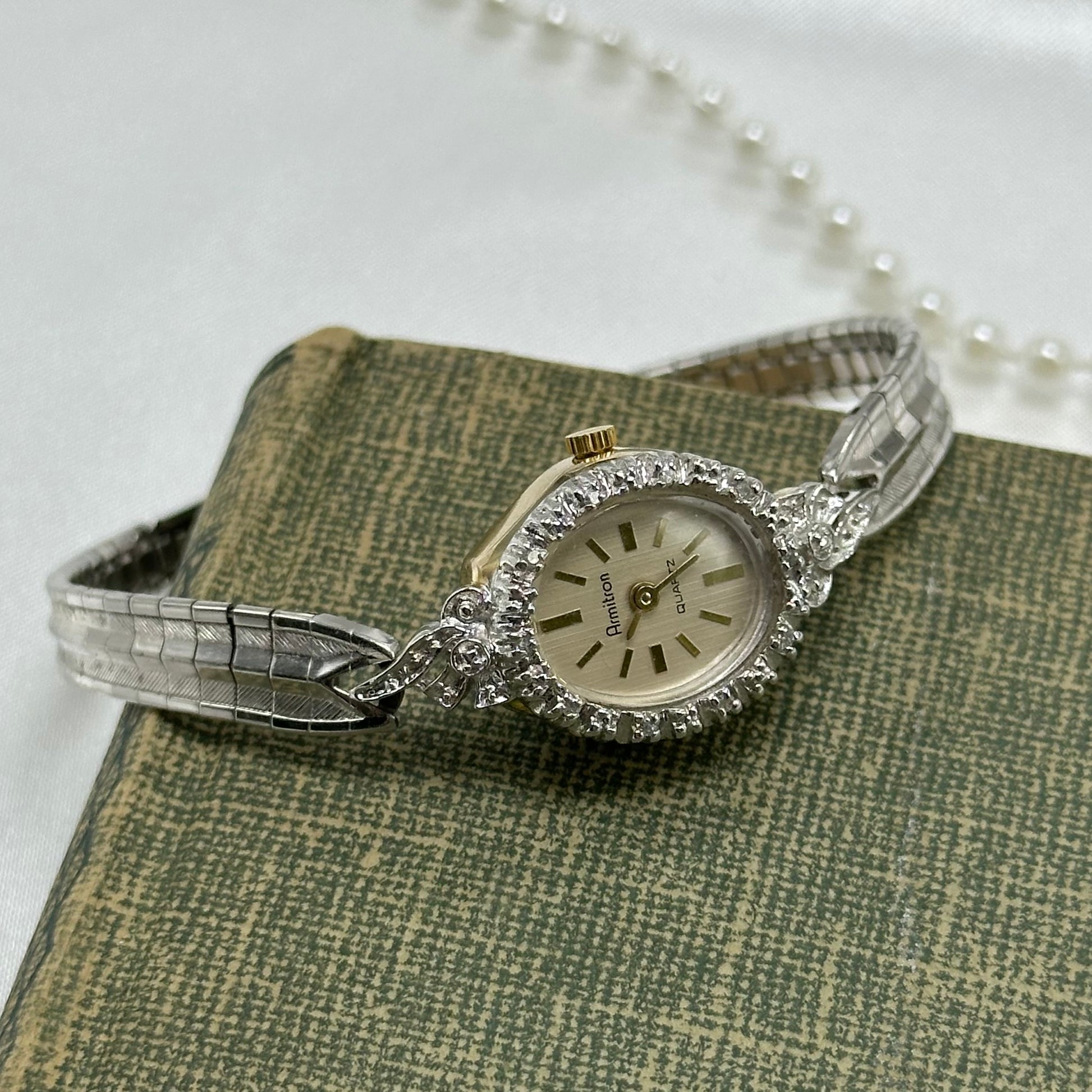 Dainty Two-Tone Diamanté Watch