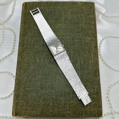 Silver Swiss Made Wind-Up Excalibur Tank Watch