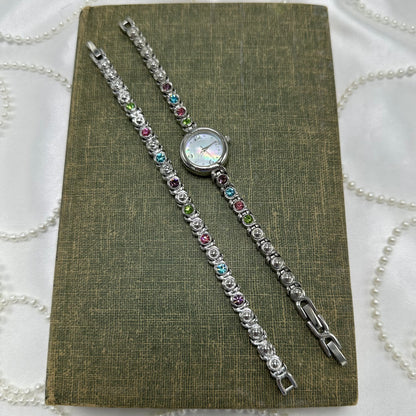 Pastel Stone Bracelet and Watch Set