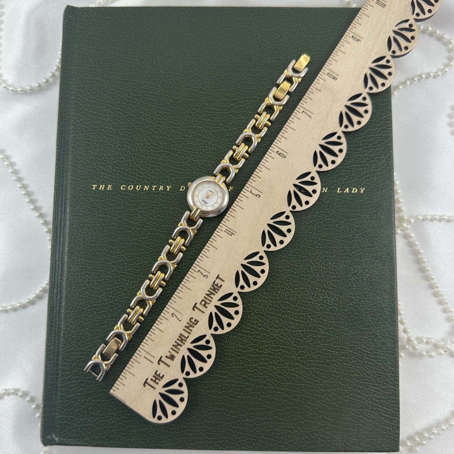 Two-Tone Relic Watch with Mother of Pearl Dial