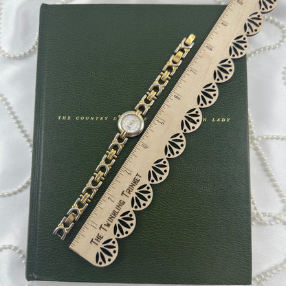 Two-Tone Relic Watch with Mother of Pearl Dial