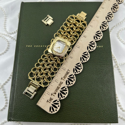 Chunky Gold Chain Vintage Watch